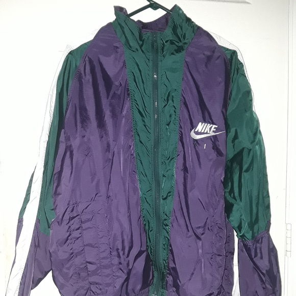 green and purple nike jacket 